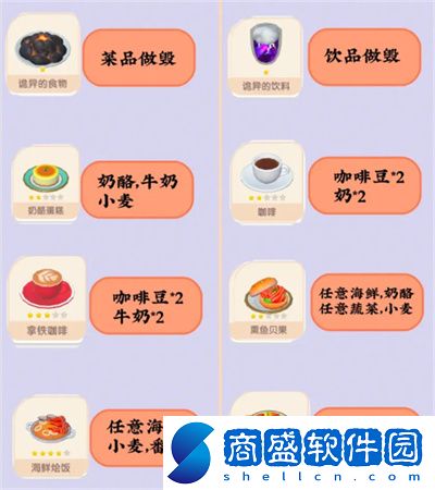 心動小鎮(zhèn)菜譜大全