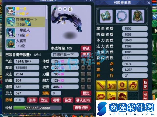 夢(mèng)幻西游109花果山帶什么套裝