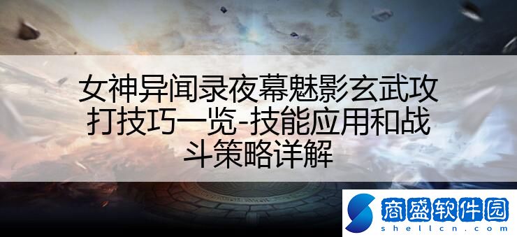 女神異聞錄夜幕魅影玄武攻打技巧一覽-技能應用和戰斗策略詳解